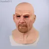 Acessórios de fantasia filme celebridade máscara de látex professor mr. branco traje realista halloween cosplay adereços 220622 l230918