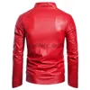 Мужская кожаная куртка из искусственной кожи, мужская кожаная куртка с воротником-стойкой, легкая мотоциклетная верхняя одежда из искусственной кожи J230918