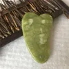 JD010 Pietra xiuyan naturale Giada verde Guasha gua sha Massaggiatore per la terapia di demolizione Rullo di giada ZZ