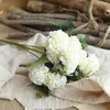 Decorative Flowers 3PC Wedding Decorations Mini Chrysanthemum Bouquet Real Silk Flower Vase With Artificial