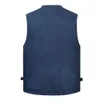 Men's Vests L-6XL Big Size Men Multi Pocket Cotton Vest Casual with Many 14 Pockets Sleeveless Jackets Male Outdoor Pograph Waistcoat 230918