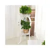 Plantadores Potes Portátil Flor Stands Com Rodas Metal Planta Titular Bandejas Criativas Organizador Grande Rack de Armazenamento Para Decoração de Casa Drop de Dhrda