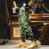 Męskie spodnie Wysokiej jakości męskie spodnie Khaki Jogger - Elastic Back Zipper J230918