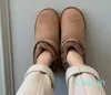 Clássico curto tornozelo feminino botas de neve pele de carneiro manter quente bota rena antílope marrom bronzeado aniversário presentes de natal