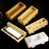 Sushi Tools Wood White Sushi Mold Special Flat Roller Shutter Tools Bambu Rice Pressing Mat Bento Maker 230918