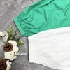 Blusas de Mujer Vintage Talla Grande Algodón Manga Larga Linterna Camisa Blanca Retro Chic Moda Coreana Japón Dulce Kawaii Básico Verde Blusa Tops