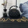 6A Mini borsa per trucco di design Borsa a tracolla di lusso Valin Check Caviar Borsa a tracolla a catena da donna Borse da toilette in pelle di alta qualità Borsa a mano di moda