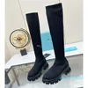 Designers Femmes Bottes Roue Nylon Gabardine Chaussure Haut-Top Femmes Chaussettes Bottes Marque Noir Blanc Bleu Baskets