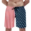 Herenshorts met sterren en strepen Board Klassieke mannelijke strandbroek Amerikaanse patriottische vlag Rood Blauw Sterrenprint Zwembroek groot formaat