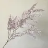 Decorative Flowers 105cm Long Branch Rime Grass 16 Fork Gray Landscaping Flower Arrangement Wedding Simulation Big Leaf