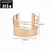 Designer Mental Punk Hard Bracelet for Women Bohemian Gold Color Cuff Bangle Indigenous Open Wide Wire Statement Hand Party Jewelry 2023