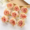 Decorative Flowers 100PC 5CM Artificial Silk Flower Head Home Wedding Decoration DIY Wreath Scrapbooking Craft Fake Plant Oil Painting