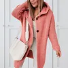 Women's Knits Women Cardigan Sweater Autumn Winter Hooded Oversized Coat Outerwear Femme Long