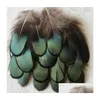 Piume all'ingrosso Fai da te Artigianato Verde Rame Pollo Verdigris Naturale Pro Pulizia Borsa per gioielli Collana Fascia per capelli 47 cm Consegna a goccia Offi Dhvdh