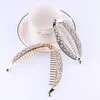 Hair Clips Crystal Fish Clip With Rhinestone Girl Banana Shape Hairgrips Fashion Wedding Jewelry Women Harajuku Accessorie