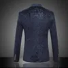 Floral Casual Slim Blazers Fashion Party Single Breasted Men Suit Jacket Plus Size M-6XL High Quality273N