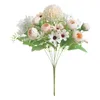 Fleurs décoratives artificielles Rose fleur Simulation mariage bouquets soie florale avec Vase