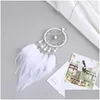 Interior Decorations New Dream Catcher Car Hanging Decoration Rear Mirror Feather Pendant Accessories Girl Home Drop Delivery Automobi Dheky