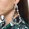 Boucles d'oreilles pendantes en strass brillant, grandes gouttes suspendues, adaptées aux bijoux pour femmes, Triangle géométrique, accès au cristal