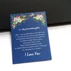 6x8 cm hecho a mano te amo a mi hermana mamá diseño embalaje tarjeta papel amistad pulsera tarjeta joyería