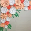 Decorative Flowers FAROOT Paper Flower Backdrop Wall Large Rose DIY Wedding Party Decor 30cm
