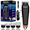 Elektriska rakare KM-1756 Hårklippare Professionell Barber Fade Hair Cutting Machine Raddningsbar Electric Cordless Trimmer Men Strong Power X0918