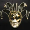 Akcesoria kostiumowe nowe impreza Halloweenowa maska ​​karnawałowa Maskarada Wenecjak Włosze w Wenecji ręcznie robione malowanie maska ​​na masce świąteczne Cosplay Mask GB10232102 L23091