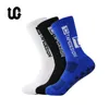 Sports Socks Ugupgrade 2023 Ny anti-slipfotboll Mid kalv non slip Soccer Cycling Mens Warm Sock EU38-45 230918