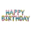 バルーンお誕生日おめでとうバナー16インチ文字セットアルミホイル装飾バルーンパーティーの装飾ドロップ配達おもちゃ贈り物DHDCR