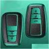 Clé de voiture 2 boutons 3 boutons clés ER cuir TPU accessoires voitures protéger pour Prius Camry Corolla C-HR Chr Rav4 livraison directe Autom Dhmol