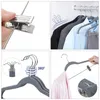 Hangers Pack Of 12 Flocking Trouser With Bar And Clips Suit Hanger Thin Non-Slip Space Saving 360 Rotating Hook For Suits/Shi