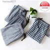 Mulheres sleepwear algodão modal luz resfriamento 100% sleep bottoms homens simples pijama sleepwear homem pijamas calças masculinas casual xadrez casa l230918