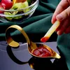 Spoons Stainless Steel Long Handle Duck Mouth Sauce Spoon Scoop Tableware Cooking Tool Coffee Chef Mini Cake Decoration Pencil