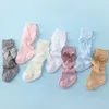 3 paires de chaussettes pour enfants Lawadka 0-24 mois été bébé fille chaussettes gros arcs doux coton élastique solide maille nouveau-né chaussettes genou haute longue enfant en bas âge fille chaussette 230918