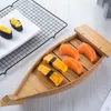 Sushi Tools Japanese Cuisine Boats Seafood Tool Wooden Shop Model Wood Handmade Simple Ship Sashimi Assorted Cold Dishes Tableware Bar y230918