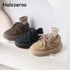 Sneakers Kids Casual Baby Girls Slip On Brown Shoes Barn Brand Chunky Boys Warm Sport Trainers Winter 230918