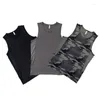 Camisetas sin mangas para hombres Hombres 2023 Camuflaje Fitness Deportes Chaleco Masculino Fresco Verano Casual Sin mangas Slim Gym Undershirt 3 colores