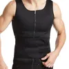 Homens suor sauna terno colete cintura trainer corpo shaper neoprene tanque superior camisa de compressão treino fitness emagrecimento espartilho cintas253b