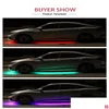 Dekorative Lichter Auto Flexibles Underglow-Streifenlicht LED-Unterbodenfernbedienung / App-Steuerung RGB-Neon-Umgebungsatmosphärenlampe Drop-Lieferung Dhtju