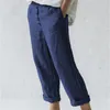 Pantalones de mujer tobillo Casual cintura elástica algodón Lino señoras suelta Capri Harem pantalones mujer verano otoño pantalón 2023