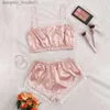 Sexy Set Satijnen Pyjama voor Vrouw Zijde Twee Stukken Witte Kanten Shorts Set Sexy Pijamas Pyjama Femme Zachte Thuis Pak Hoge Kwaliteit Nachtkleding Q0706 L230918