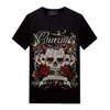 Hauts pour hommes strass à manches courtes T-shirt de créateur été col rond chemises Hip Hop T-shirt décontracté coton mercerisé S-6XL192C