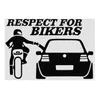 Bilklistermärken respekt för cyklister Roliga skateboarddekaler Fordon Motorcykel Lage Bike Accessories Drop Leverans Automobiles Mot DHIF9