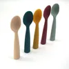 Spoons Silicone Spoon Tableware Learning Kitchenware Rice Cooking Kitchen Tool