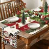 4pcs Noël Joyeux Noël Placemats Set 12x18 pouces Holiday Holiday Table Party Party Kitchen Dining Dining Decoration HZ0065