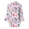Damskie bluzki harajuku moda kwiatowy nadruk z długim rękawem v bluzka bluzka sprężyna jesień biuro guzika luksusowa koszula vintage ponadwymiarowa odzież