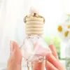 5ml 6ml 8ml 10ml 15ml Hanging Car Air Freshener Diffuser Empty Refillable Clear Glass Bottle Perfume Essential Oil Pendant Vials with Wooden Caps