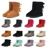 Australie femmes bottes de neige châtaigne haut arc bas noir gris rose bleu marine cheville courte classique bottines d'hiver