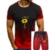 Tute da uomo Taglie forti Estate Donna Maglietta Girasole Stampa Tee Top Cotone Manica corta Donna T-shirt Camiseta Mujer