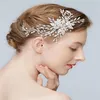 Nakrycia głowy HP277 Weddne Hair Akcesoria biżuterii ślubnej Tiara Bride Fairband Nebor dla kobiet Girl Holiday Gift2842